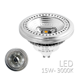 FARETTO LAMPADINA LED V-TAC 4224 12W GU10 AR111 3000K LUCE CALDA 40° VT-1112