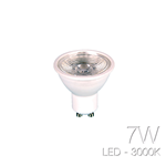 FARO FARETTO LED GU10 7W LUCE BIANCO CALDO 3000 K 38° 550 LUMEN