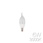 LAMPADINA LED E14 6W CANDELA FIAMMA LUCE CALDA 3000K