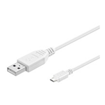 DIGITUS CAVO USB 2.0, A/MICRO B, M/M, COLORE BIANCO, 1,8MT