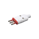 SPINA VOLANTE DRITTA IN GOMMA 16A 2P+T 250V BIANCO ROSI