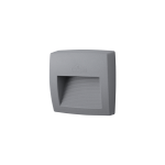 SEGNAPASSO APPLIQUE DA PARETE MURETTO IN RESINA IP55 GRIGIO 4W 4000K