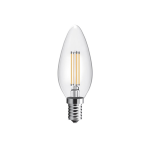 LAMPADINA LED FILAMENTO CANDELA ATTACCO E14 4W 470LM 4000K 300° 35X100mm 15000h CRI80