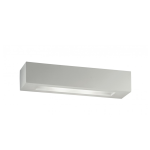 APPLIQUE DA PARETE IN GESSO RETTANGOLARE COLORE BIANCO 2 LAMPADE E14 450 X 90 X 70MM