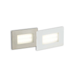 SEGNAPASSI INCASSO LED BOLT D'EMERGENZA BIANCA O NIKEL 3W 150/200LM 4000K IP65 10,7X6,7X3,2CM 