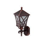 ALEK 301 LANTERN UPWARD 1XE27 BLACK RED BRASS