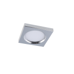 FARETTO LED QUADRATO IN ALLUMINIO CROMATO DA INCASSO 7W LUCE BIANCA 4000K IP44