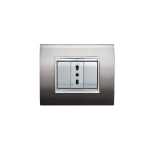 PLACCA SERIE NEW PRESTIGE  3 POSTI FRUTTI MODULI ALLUMINIO NOTTE