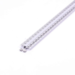 Profilo in Alluminio Colore Silver per Strip LED ad Incasso per Cartongesso (Max l: 9,5mm) Copertura Satinata 2000 x 52,1mm