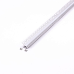 Profilo in Alluminio Colore Silver per Strip LED ad Incasso per Cartongesso Angolare Interno (Max l: 9,5mm) Copertura Satinata 2000 x 45,4mm