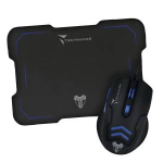 Techmade Kit Mouse USB + Tappetino Gaming Blu