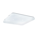 PLAFONIERA QUADRATA FRANIA-S LED 17,3W 3000K 2000Lm STRUTTURA METALO BIANDO DIFFUSORE BIANCO EFFETTO CRISTALLO 33 x 33 H7