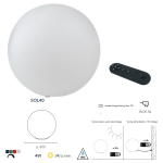 SFERA DA GIARDINO SOLARE LED GECO COLORE BIANCO 4W 240LM RGBW IP65 DIAMETRO 40CM CON TELECOMANDO