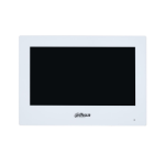 Monitor Dahua WIFI SIP. Touch screen capacitivo da 7"". Risoluzione 1024x600. Decodifica H.264/H.265. Ingresso audio e altoparlante. Campanello supportato. Allarme SOS. Fino a 9 sottostazioni Villa o 4 Appartamenti. 6 ingressi / 1 uscita allarme. PoE supp