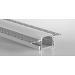 PROFILO PER STRIP LED GORIZIA SILVER COMPLETO DI DIFFUSORE OPALE E TAPPI LATERALI 200 X 63 X 18MM