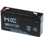 BATTERIA AL PIOMBO RICARICABILE 6V 1,2AH TERMINALE FASTON 4,8MM MKC