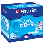 CD-R DataLifePlus AZO 52x 700MB 10 Pacchetto Jewel Case Crystal