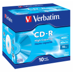 CD-R High Capacity 40x 800MB 10 Pacchetto Jewel Case Extra Protection