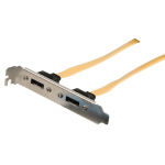 Cavo SATA 6 Gb / s Internal 2x SATA 7-Pin Femmina - 2x SATA 7-Pin Bracket 0.50 m Giallo