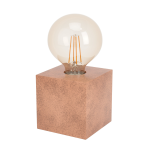 LAMPADA DA TAVOLO PRESTWICK 1 1 X E27 BASE METALLO BRONZO CUBO 