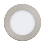 PANNELLO DA INCASSO FUEVA-Z LED 5,4W CAMBIO COLORE 2700K - 6500K CON TELECOMANDO E APP STRUTTURA POLICARBONATO NICKEL SATINATO Ø12 H2.6 Foro Ø10.5