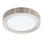 PLAFONIERA FUEVA-Z LED 16,5W CAMBIO COLORE 2700K - 6500K CON TELECOMANDO E APP STRUTTURA POLICARBONATO NICKEL SATINATO IP44 Ø21 H2.8