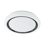 PLAFONIERA CAPASSO LED 14,6W  STRUTTURA METALLO BIANCO POLICARBONATO BIANCO Ø34 H6