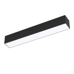 PLAFONIERA SALITTA LED 9W 3000K 1080 LUMEN ALLUMINIO NERO POLICARBONATO BIANCO IP65 DA ESTERNO 380x55 H55 9W