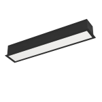 PLAFONIERA SALITTA DA INCASSO LED 9W 3000K 1080 LUMEN ALLUMINIO NERO POLICARBONATO BIANCO IP65 DA ESTERNO 400X75 H55 9W