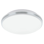 PLAFONIERA PINETTO LED 15,6W 1900 LUMEN 4000K STRUTTURA METALLO CROMATO DIFFUSORE POLICARBONATO BIANCO IP44 Ø34 H6.5