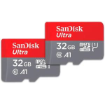 SanDisk MicroSD Doppio Pacco 2x32GB Classe10 SDHC 120MB/s +Adattatore SD