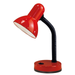 LAMPADA DA TAVOLO BASIC 1 X E27 STRUTTURA METALLO ROSSO CON INTERRUTTORE H30