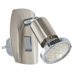 LUCE A SPINA MINI 4 1 X GU10 LED 1 X 3W 3000K INCULSA METALLO NICKEL SATINATO CO INTERRUTTORE 7 H10