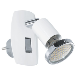 LUCE A SPINA MINI 4 1 X GU10 LED 1 X 3W 3000K INCULSA METALLO BIANCO CON INTERRUTTORE 7 H10