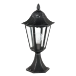 PALETTO DA GIARDINO NAVEDO 1 X E27 STRUTTURA LEGA IN ALLUMINIO NERO PATINA ARGETNO DIFFUSORE VETRO TRASPARENTE IP44 Ø23 H47