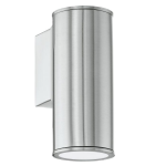 APPLIQUE RIGA 3W GU10 LED INCLUSA STRUTTURA METALLO ACCIAIO INOX IP44 6,5 x 9,5 x H15