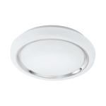 PLAFONIERA CAPASSO LED 18W 3000K 2100Lm STRUTTURA METALLO BIANCO E CROMATO Ø34 H6.5