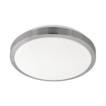 PLAFONEIRA COMPETA 1 LED 22W 3000K 2400Lm STRUTTURA NICKEL SATINATO E POLICARBONATO BIANCO Ø32.5 H5.5