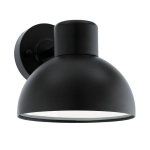 APPLIQUE ENTRIMO 1 X E27 STRUTTURA METALLO ZINCATO NERO DIFFUSORE POLICARBONATO BIANCO IP44 20 x 23,5 x H18,5