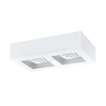 PLAFONIERA FERREROS LED 2 X 6,3W 3000K 1680Lm STRUTTURA METALLO BIANCO 25.5 x 14 H6