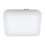 PLAFONIERA QUADRATA FRANIA LED 17,3W 3000K 2000Lm STRUTTURA METALLO BIANCO DIFFUSORE POLICARBONATO BIANCO IP44 33 x 33 H7