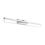 APPLIQUE LUCE DA SPECCHIO PALMITAL LED 10W 3000K 1300Lm STRUTTURA METALLO CROMATO DIFFUSORE POLICARBONATO TRASPARENTE IP44 59.5 x 6.5 H8