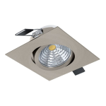 FARETTO DI INCASSO SALICETO LED 6W 4000K 450Lm STRUTTURA ALLUMINIO NICKEL SATINATO 8.8 x 8.8 H4.2 Foro Ø6.8