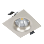 FARETTO DA INTASSO SALICETO LED 6W 3000K 380Lm STRUTTURA NICKEL SATINATO 8.8 x 8.8 H4.2 Foro Ø6.8