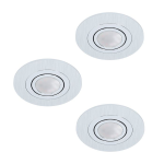 TRE FARETTI DA INCASSO AREITIO 3 X GU10 LED 3 X 5W INCLUSI ALLUMINIO SPAZZOLATO Ø11 Foro Ø7.9