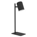 LAMPADA DA TAVOLO CEPPINO 1 X GU10 5W INCLUSA STRUTTURA METALLO NERO INTERNO BIANCO H38