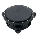 CONNECTOR BOX ACCESSORIO IN POLICARBONATO NERO IP68 Ø15.5 CM H5 CM