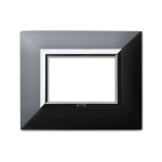 PLACCA ZAMA 44 GRIGIO TEKLA CORNICE CROMATA 3 MODULI 