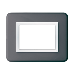 PLACCA PERSONAL 44 GRIGIO CORNICE BIANCA 3 MODULI 