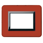 PLACCA PERSONAL 44 ROSSO POMPEI CORNICE GRIGIO SCURO 3 MODULI 